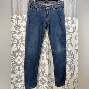 FLYING MONKEY Women's MID RISE SLIM Fit STRAIGHT Dark Wash JEANS Sz‎ 9x31"